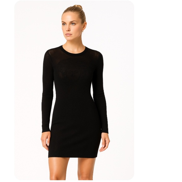 VERSACE Black Long Sleeve Sweater Dress - Picture 2 of 11